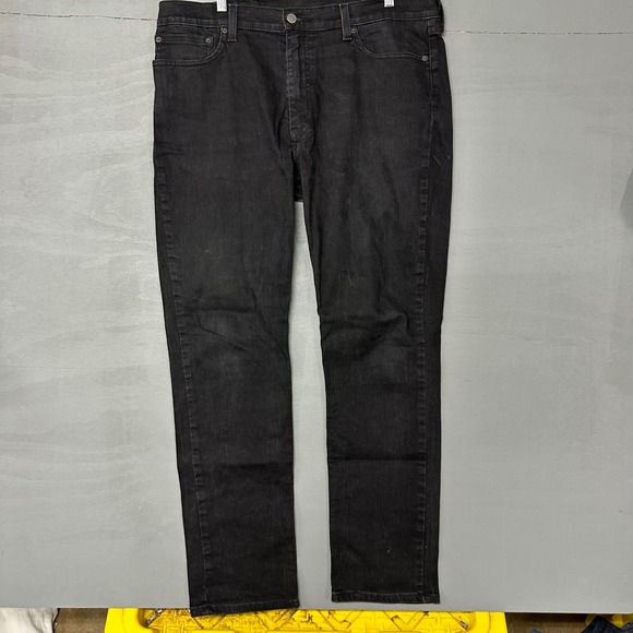 Levis 511 Slim Fit Jeans Mens 38x32 Black Denim Stretch Pants 04511-4406 - Picture 3 of 5